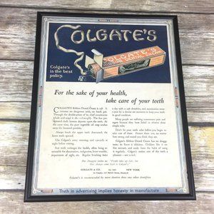 Framed Vintage Colgate Dental Cream Magazine Ad